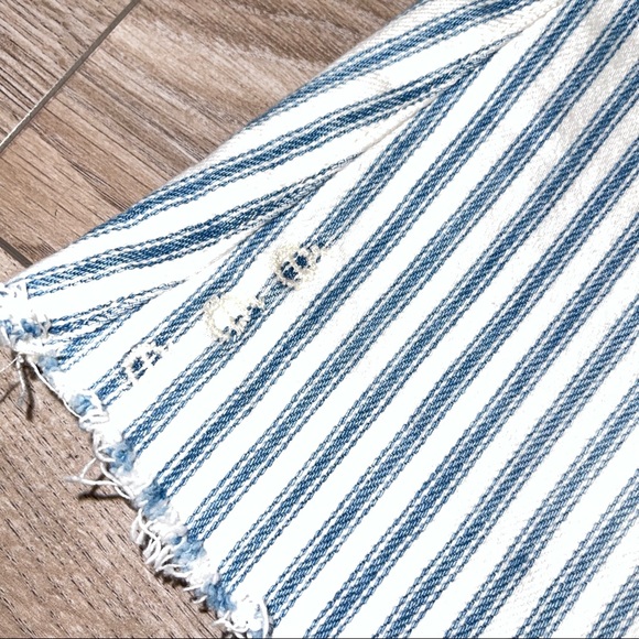 ETICA Lucy Striped Blue Denim Skirt Size 25 - Picture 7 of 12